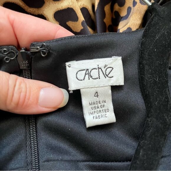 Vintage Cache Ruched Leopard Mini Dress 4 - Picture 7 of 8